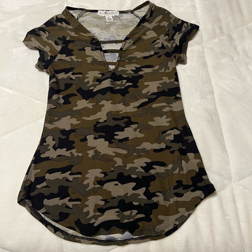 Eye Candy Camo Shirt Medium